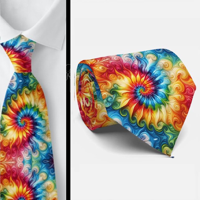 Cravate Motif Tie-Dye Psychédélique (Créateur téléchargé)