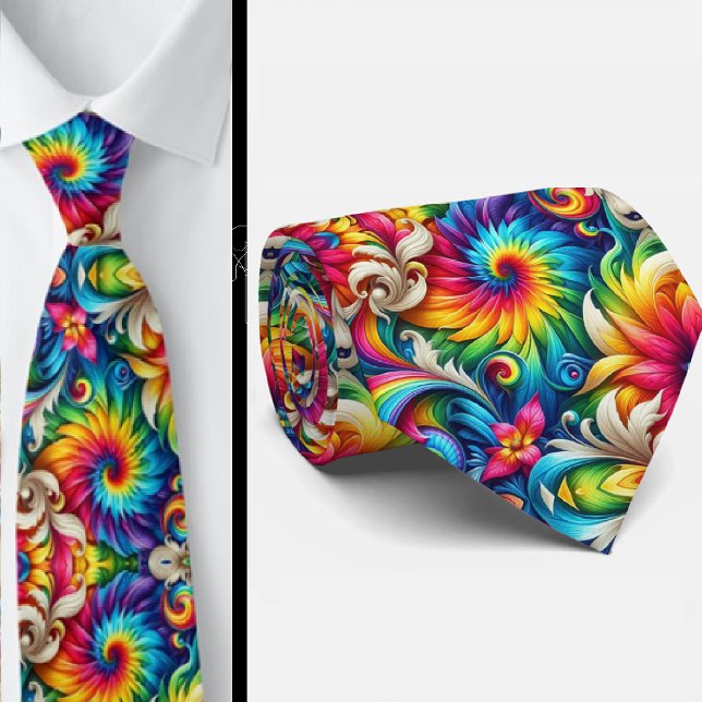 Cravate Motif Tie-Dye Psychédélique (Créateur téléchargé)