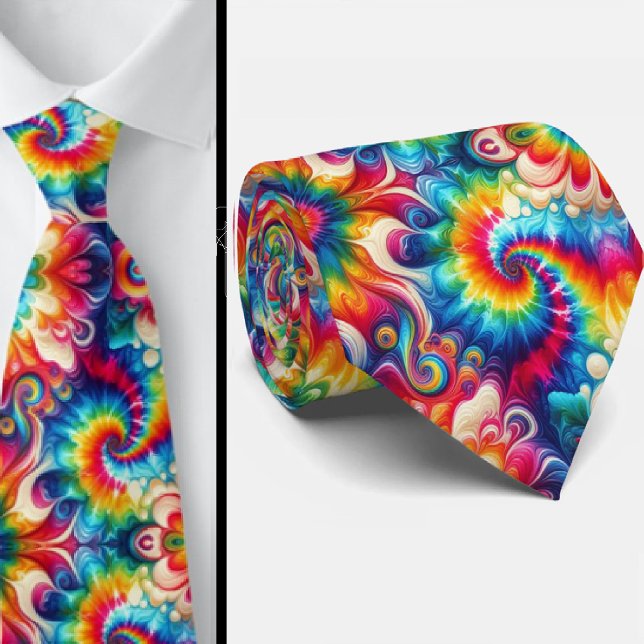 Cravate Motif Tie-Dye Psychédélique (Créateur téléchargé)