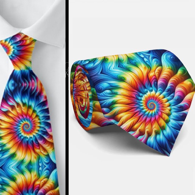 Cravate Motif Tie-Dye Psychédélique (Créateur téléchargé)