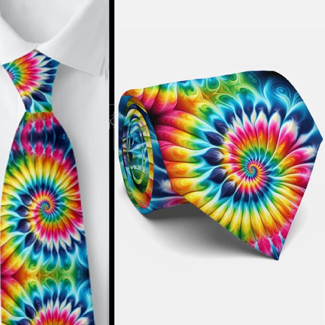 Cravate Motif Tie-Dye Psychédélique (Créateur téléchargé)