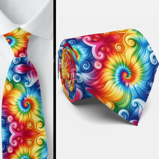 Cravate Motif Tie-Dye Psychédélique (Créateur téléchargé)