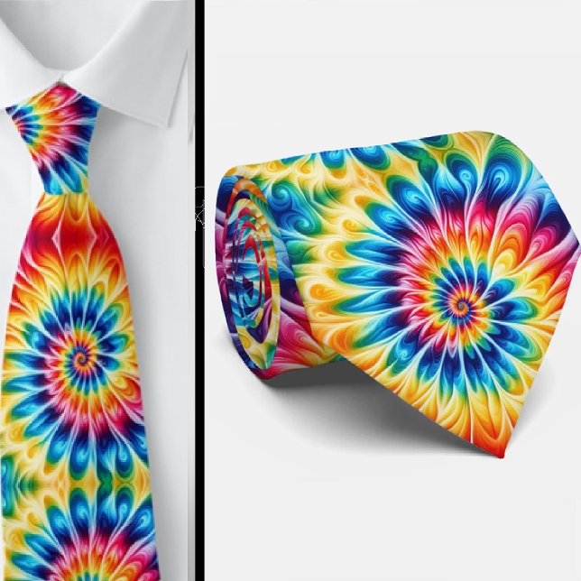Cravate Motif Tie-Dye Psychédélique (Créateur téléchargé)