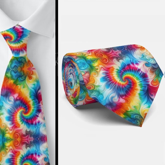 Cravate Motif Tie-Dye Psychédélique (Créateur téléchargé)