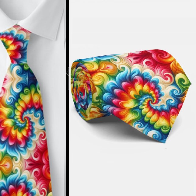 Cravate Motif Tie-Dye Psychédélique (Créateur téléchargé)