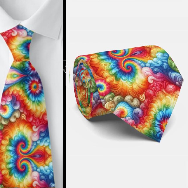 Cravate Motif Tie-Dye Psychédélique (Créateur téléchargé)
