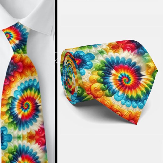 Cravate Motif Tie-Dye Psychédélique (Créateur téléchargé)