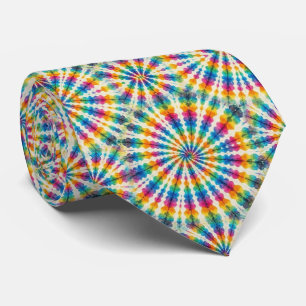 Cravate Motif Tie-Dye Psychédélique