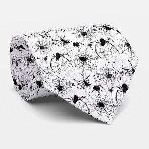 Cravate Motif Toile d'araignée Halloween