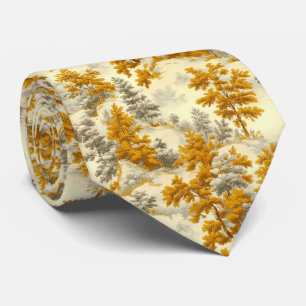 Cravate Motif Toile de Jouy Forêt d'Hiver (8)