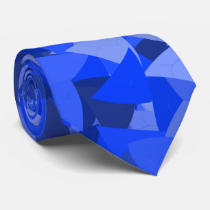 Cravate Motif Triangle Bleu