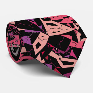 Cravate Motif Triangle Rose Violet