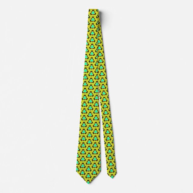 Cravate Motif triangle vert (Devant)