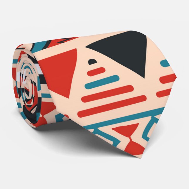 Cravate Motif tribal africain mignon (Roulé)