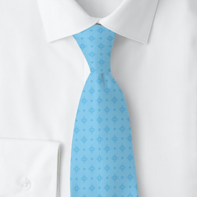 Cravate Motif tribal Baby Blue (Créateur téléchargé)