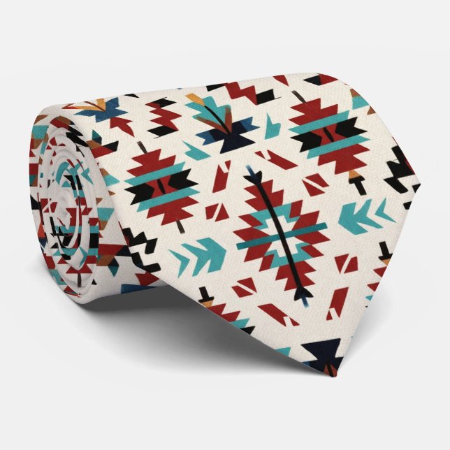Cravate Motif tribal du Sud-Ouest (Roulé)