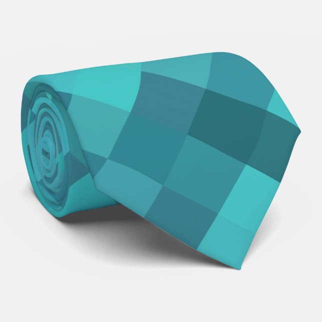 Cravate Motif turquoise (Roulé)