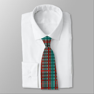 Cravate Motif Turquoise MVB rouge