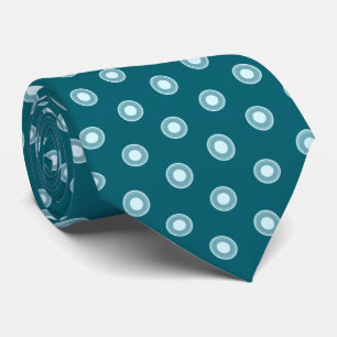 Cravate Motif turquoise vert bleu blanc