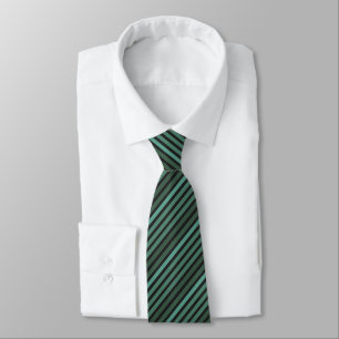 Cravate Motif uni rayé vert rétro
