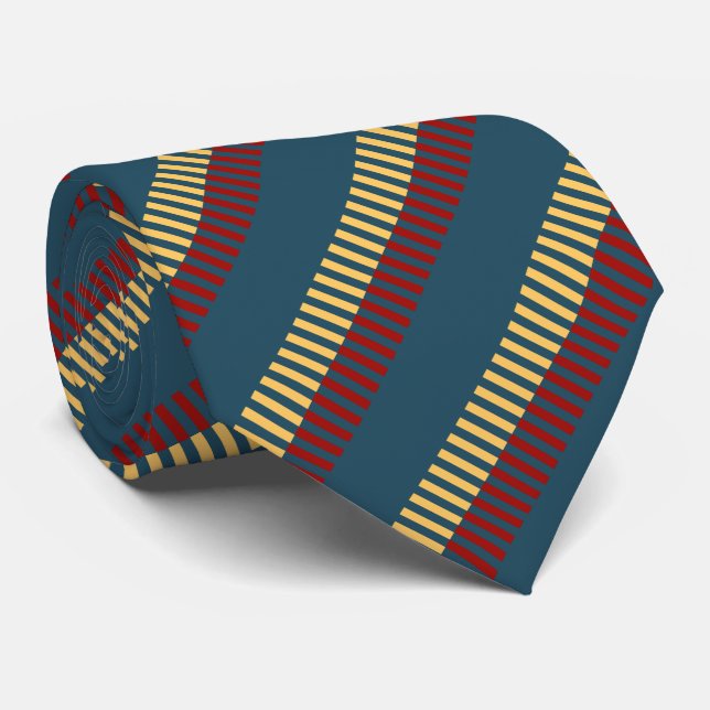 Cravate Motif unique bleu rouge bleu bleu muet (Roulé)