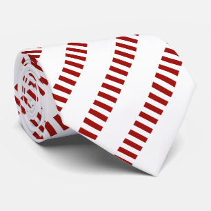 Cravate Motif unique rouge et blanc