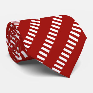 Cravate Motif unique rouge et blanc
