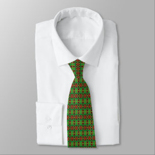 Cravate Motif unique rouge et vert