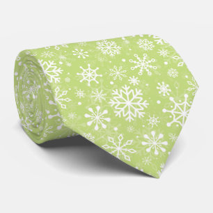 Cravate Motif vert de flocons de neige sans couture pour N