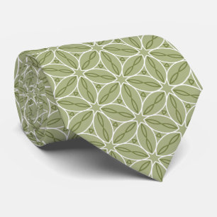 Cravate Motif vert et blanc Avocado