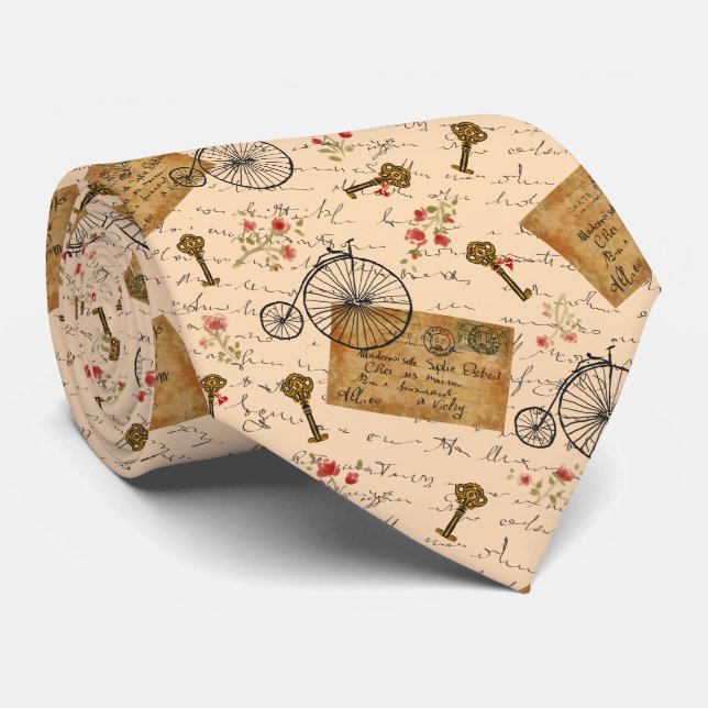 Cravate motif vintage (Roulé)