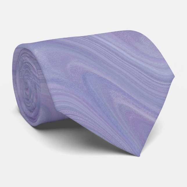Cravate Motif Violet Marbré (Roulé)