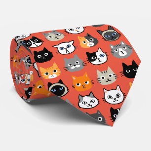 Cravate Motif Visages de chat   Cool Kitty Chat Lover's Re