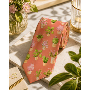 Cravate Motif Wild Cactus