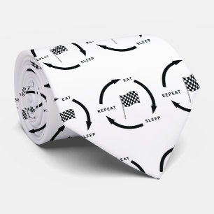 Cravate Motorsport Mangez le sommeil Répéter le ventilateu