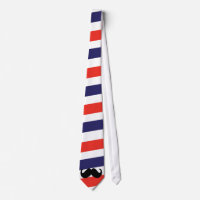 Moustache avec les rayures rouges, blanches et