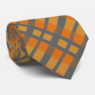 Cravate Moutarde Orange Navy Sarcelle Rayé