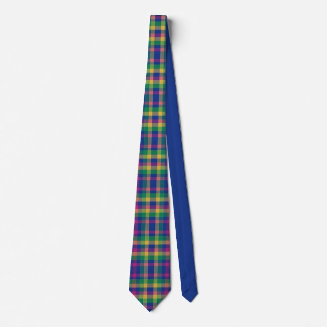 Cravate Multicolor tartan (Devant)