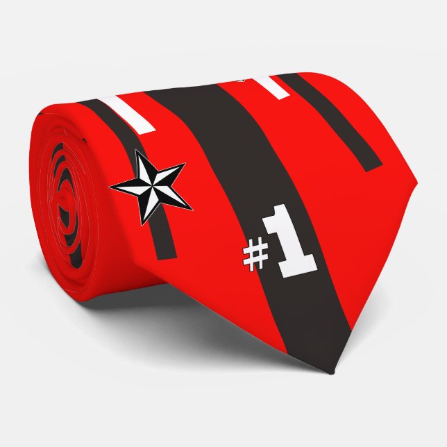 Cravate Mum Necktie rouge (Roulé)