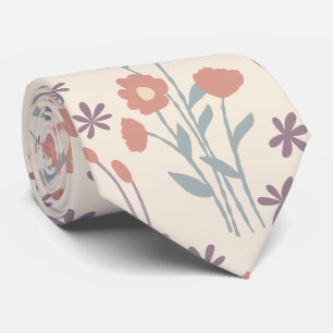 Cravate Murmures de fleurs sauvages printanières