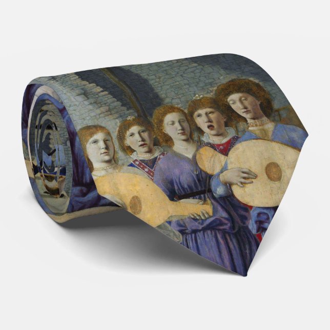 Cravate MUSIC MAKING ANGELS by PIERO DELLA FRANCESCA (Roulé)