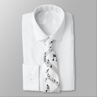 Cravate Musical Instrument Notes - Men's Custom Necktie