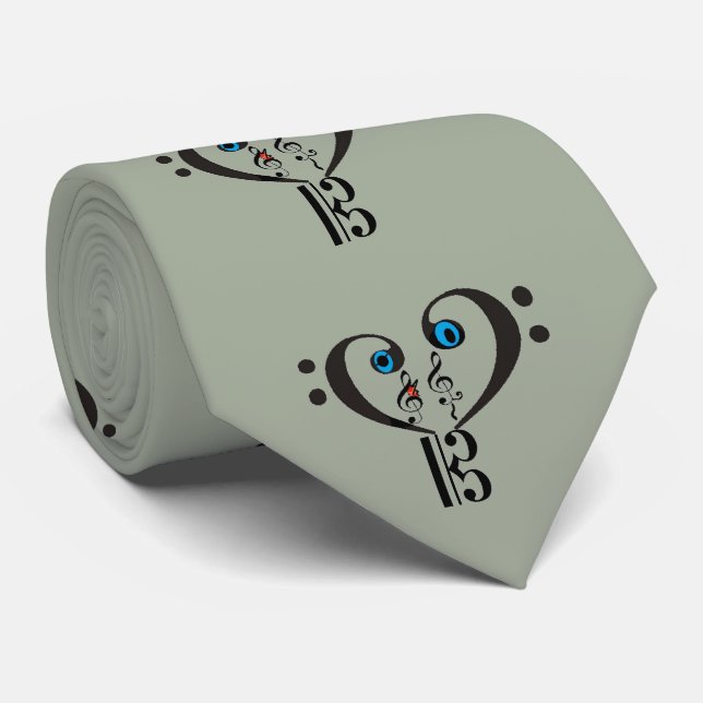 Cravate musicale— Clef Note -Bass Treble Note (Roulé)