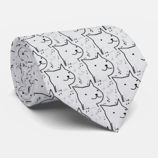 Cravate musique chatons motif