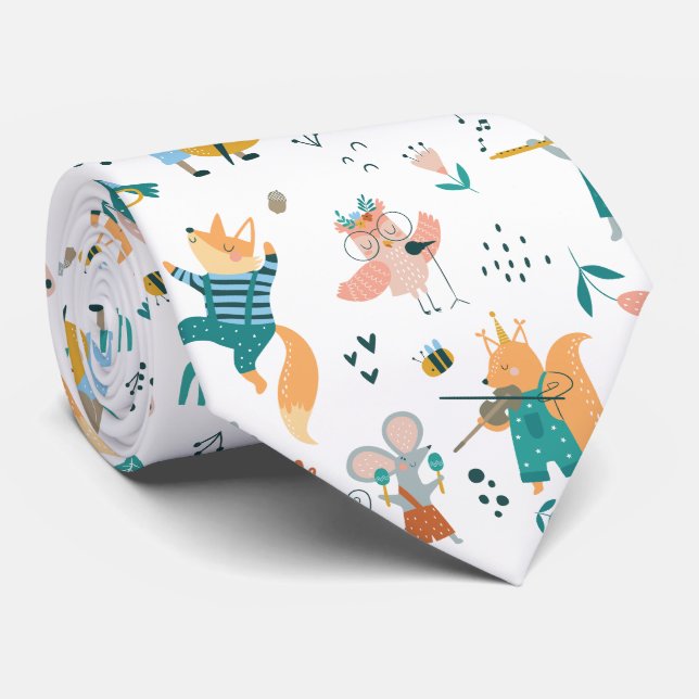 Cravate Musique de dessin (Roulé)