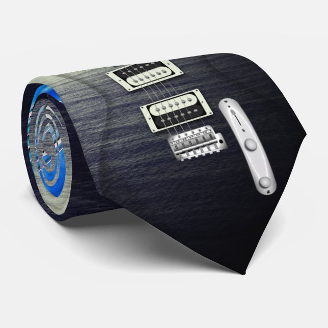 Cravate Musique de guitare transparente (Roulé)