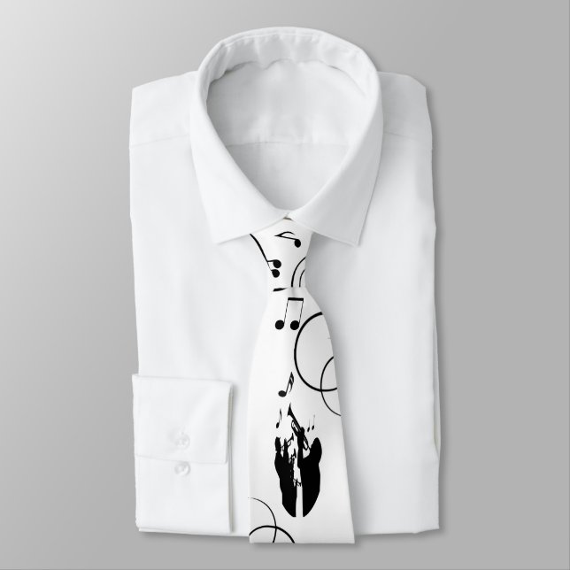 Cravate Musique de jazz de trompette de section de klaxon (Attaché)