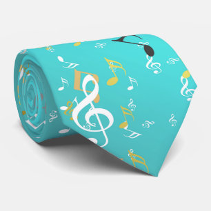 Cravate musique, musical, note, blanc, mélodie, clé, son,