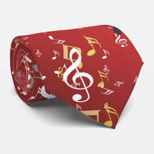 Cravate musique, musical, note, blanc, mélodie, clé, son,