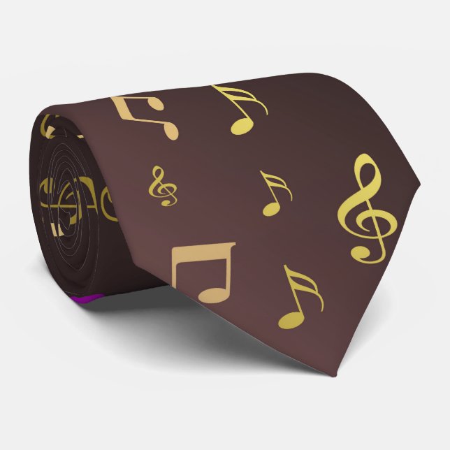 Cravate musique, note, clé, groupe, symbole, brillant, élé (Roulé)